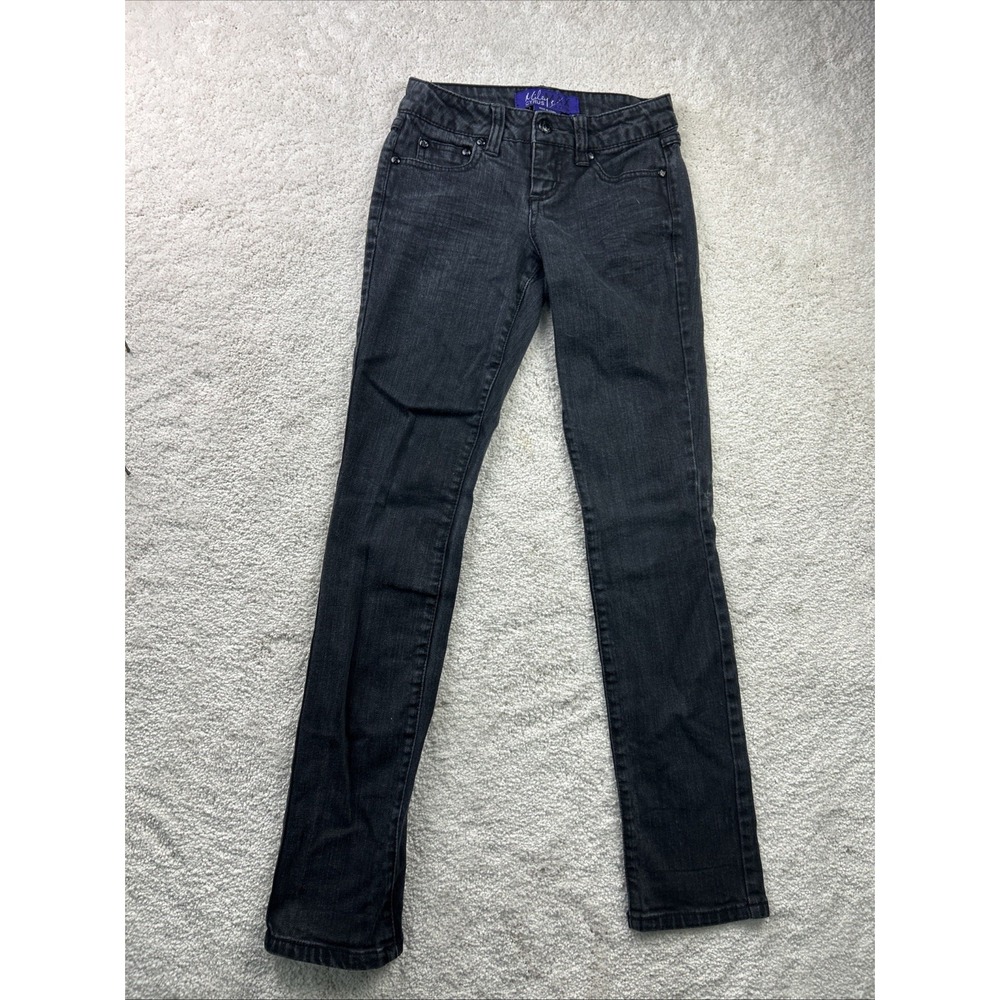 Miley Cyrus Max Azria Skinny Leg Jeans‎ Juniors Size 1 Black Denim Low Rise